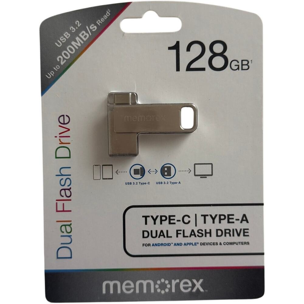 Memorex 128GB Dual Flash Drive NEW